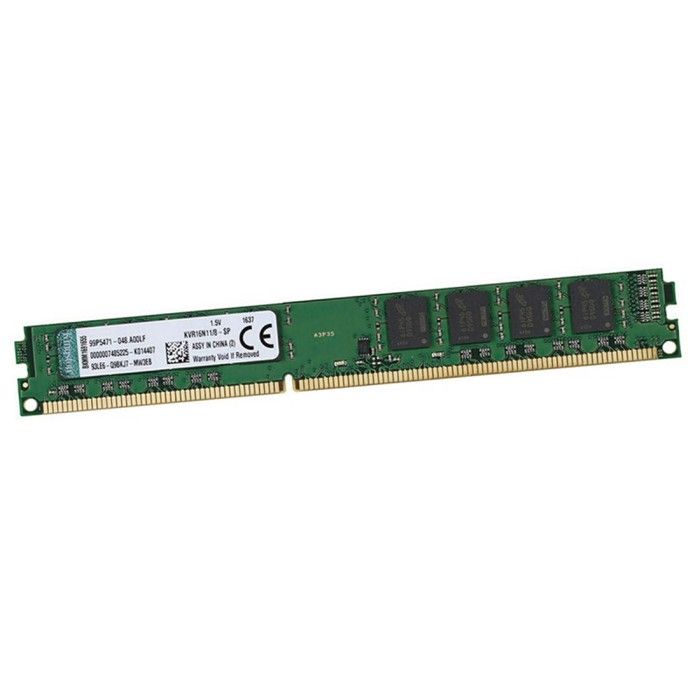 8Go Ram Kingston Kvr16N11/8 Dimm Ddr3 Pc3-12800U 1600Mhz Low Profile 1.5V Cl11