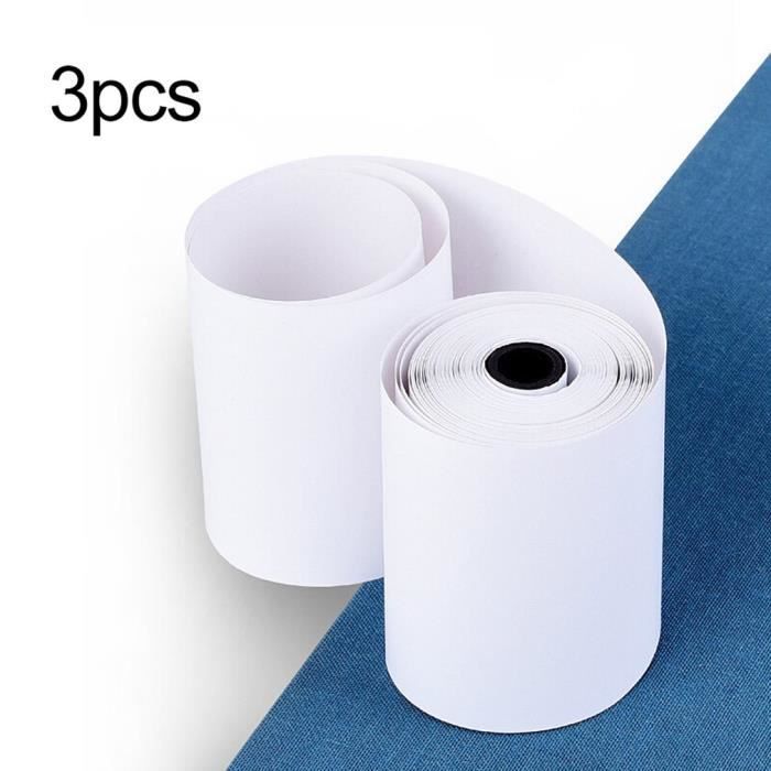 Rouleaux Papier Thermique Autocollant - Lot De 10 Pour Mini Imprimantes - Sans Encre