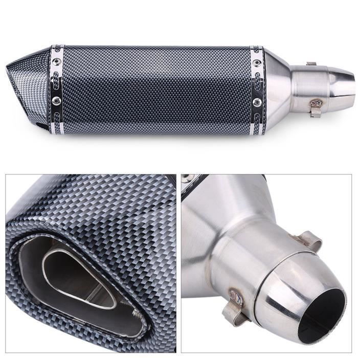 Aublinto Tuyau D'éChappeent Universel En Acier Inoxydable,Silencieux D'éChappeent