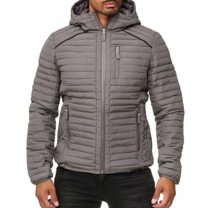 Doudoune homme de Marque à capuche courte Doudoune Hiver Chaud revers