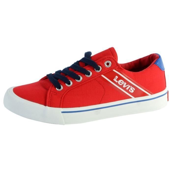 Basket Levis Enfant Kingston Lace Rouge Cdiscount Chaussures