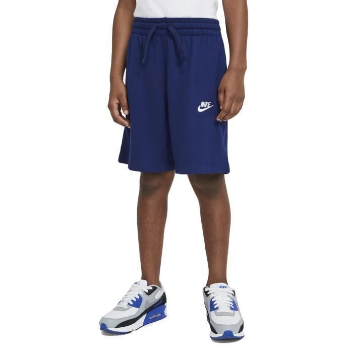 Short pour Garcon Sportswear Jersey Nike DA0806 492 Tissu en jersey doux Bleu
