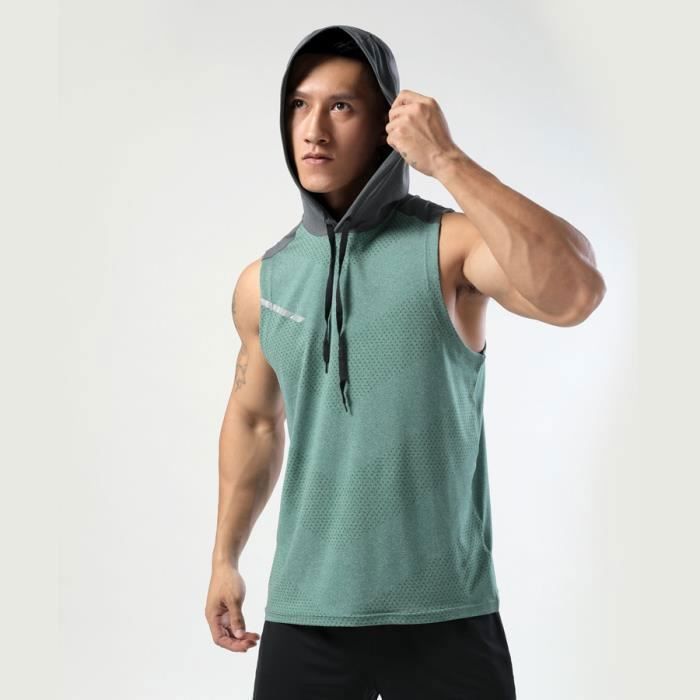 D bardeur Homme Gilet avec Capuche Sport S chage Rapide Respirant