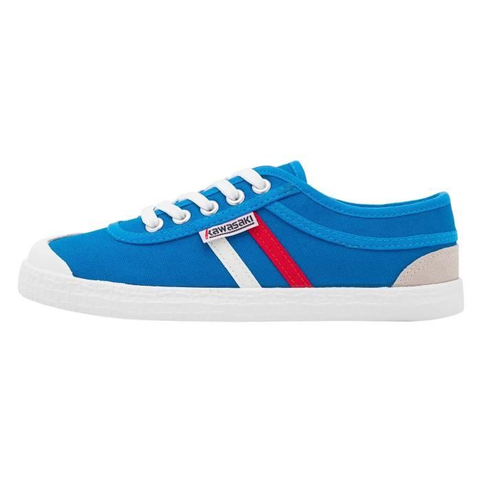 Tennis Basket Basses - KAWASAKI - Retro Femme - Bleu Princesse - Cuir Tennis Basket Basses - KAWASAKI - Retro Femme - Bleu Princesse - Cuir