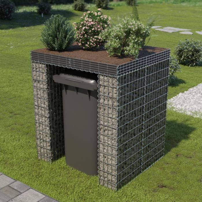 Mur En Gabion Et Abri De Poubelle Acier Galvanise 110x100x130cm Cache Conteneurs A Dechets Achat Vente Cache Conteneur Mur En Gabion Et Abri De Cdiscount