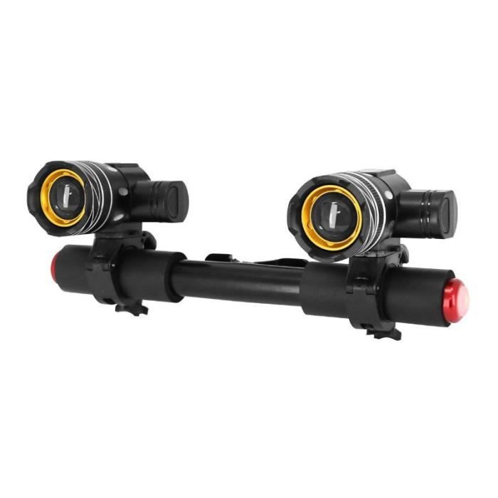 Phare à LED pour trottinette rechargeable USB et réglable P2R Xiaomi - noir - TU