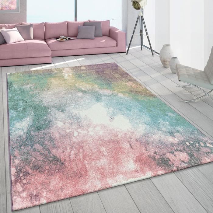 Paco Home Tapis Salon Chambre à Coucher Moderne Floral Brillant Motif