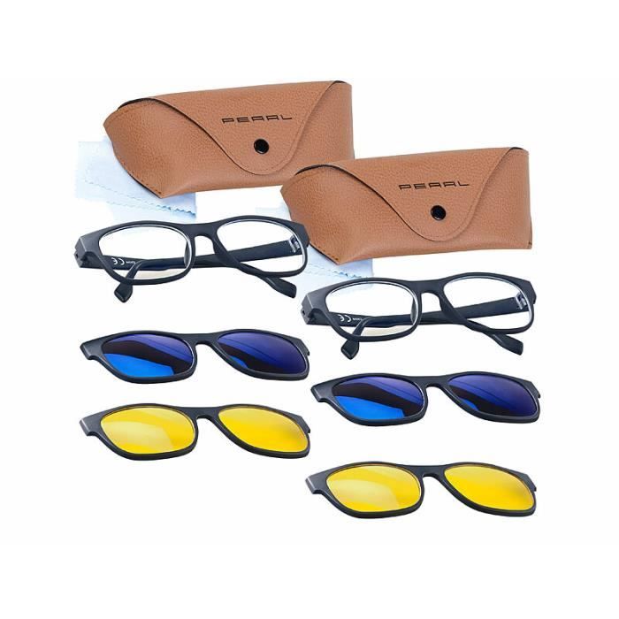 2 lunettes anti lumi re bleue avec 2 sur lunettes magn tiques et 2