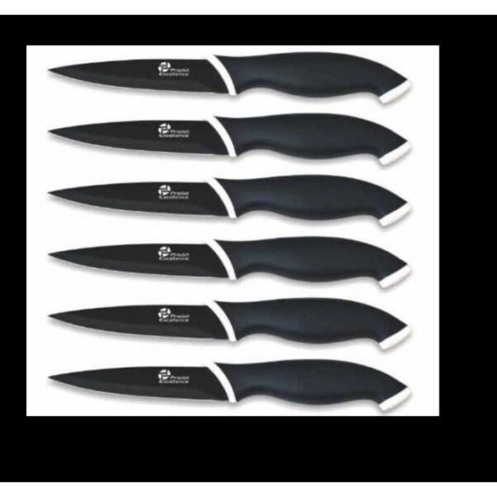 6 X couteaux pradel excellence NOIR