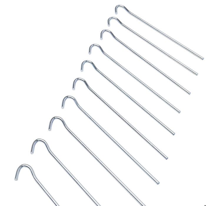 VAUDE Zeltheringe Aus Schmiedeeisen – 20 Cm, 6 Stück, Mit Kordel, Für Feste Böden & Wind