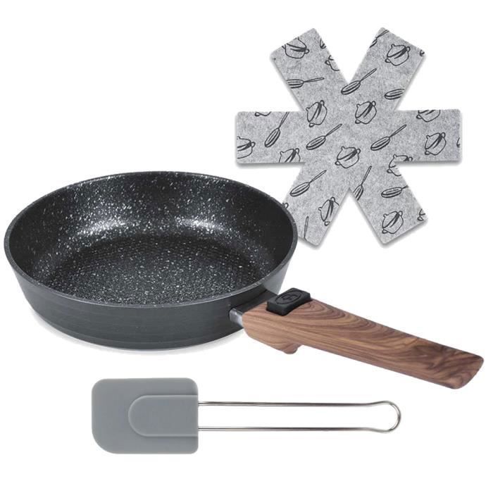 Poêle Tefal Delight 28 Cm - Revêtement Antiadhésif Mineralia Sûr - Indicateur Thermo-Signal - Aluminium 100% Recyclé - Fabriqué En France - 7