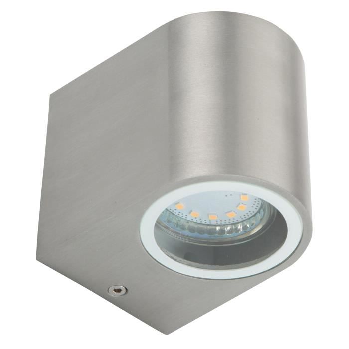 Applique murale LED Smartwares Bastia ovale - 3W - 230 lumens - IP44 - Acier brossé - Blanc chaud