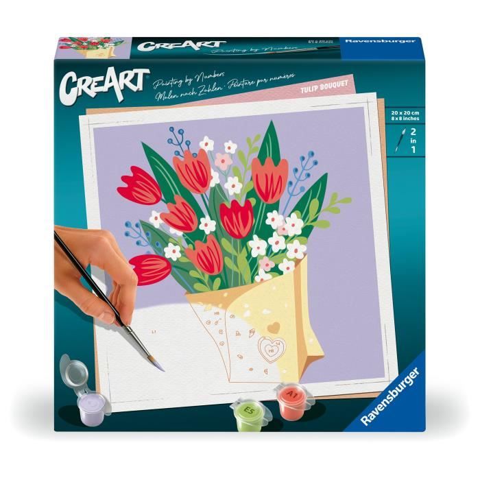 CreArt 20x20cm : Poppy Bouquet Ravensburger Jeux France