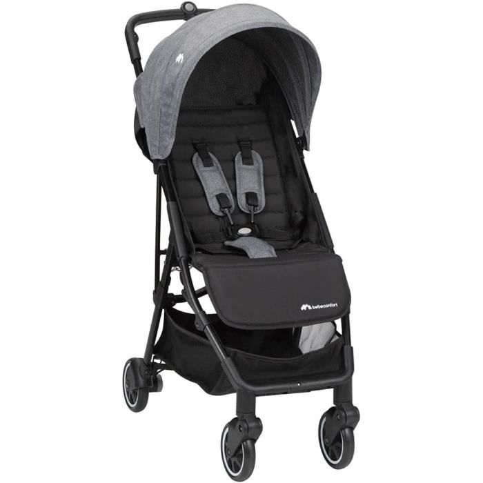 Poussette Canne Ultra Légère Et Compacte – Pliable, Inclinable, Dès La Naissance Jusqu'à 25 Kg, Noir