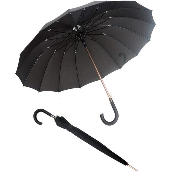 grand parapluie noir xxl-parapluie grand diamètre 135 cm
