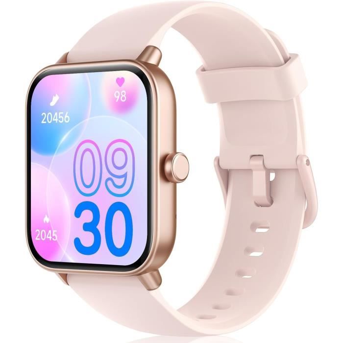 Montre connectée pour homme avec Alexa et écran tactile HD 44 mm, 100 Sports, réponse aux appels et cardiofréquence, étanche IP68 - Compatible avec Android et iOS - Montres & Bijoux
