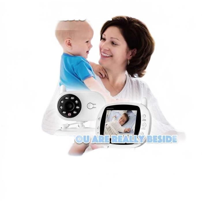 Zoom P/T réveil Communication bidirectionnelle Mksutary Écoute-bébé sans Fil 3,5 Pouces avec Appareil Photo Vision Nocturne Surveillance de la température caméra pour bébé 