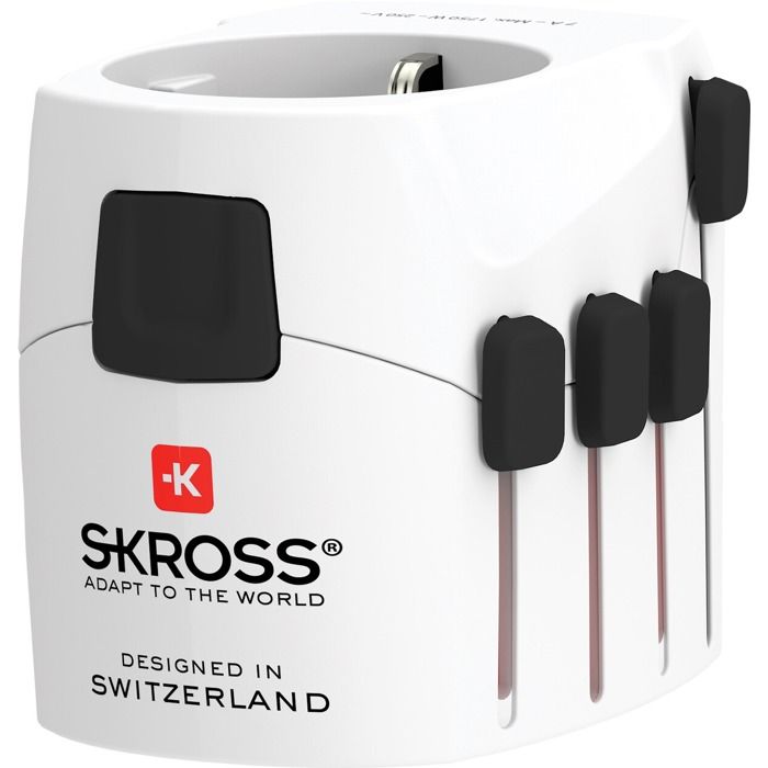 Adaptateur et convertisseur - SKROSS - 3 POLES 150 Pays - Universel - Blanc - 1750W