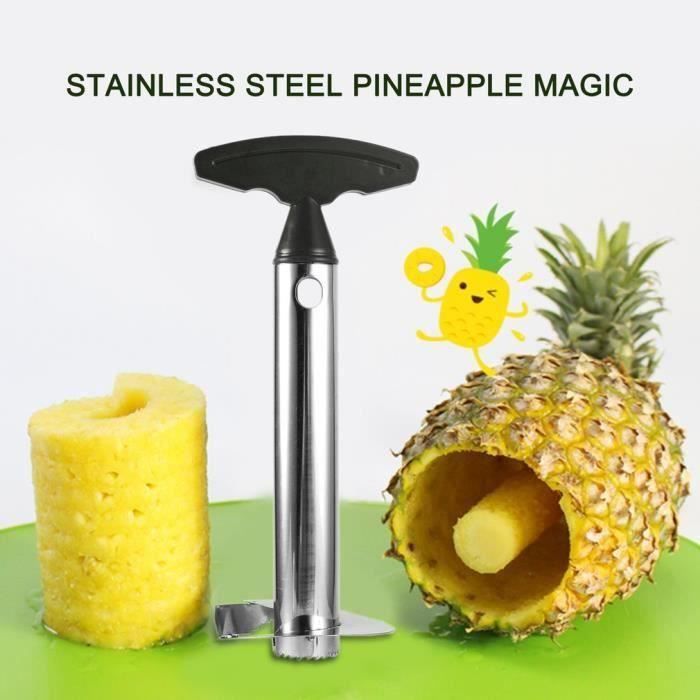 Eplucheur d'Ananas Découpe Trancheur en Acier Inoxydable ustensile Cuisine