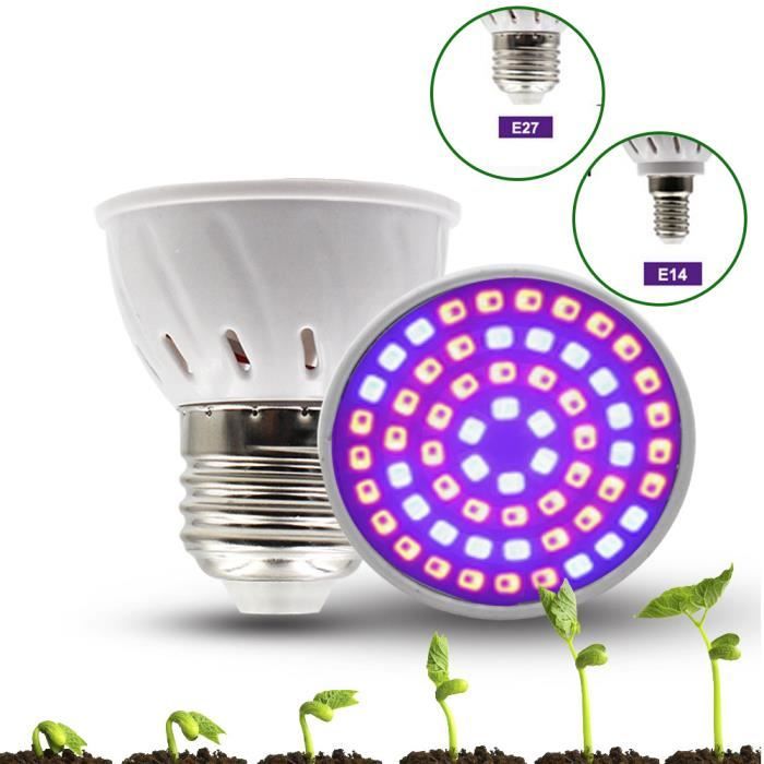Ampoule Plante E14 Lampe de Plante 3W 36LED 220V de Croissance Plein