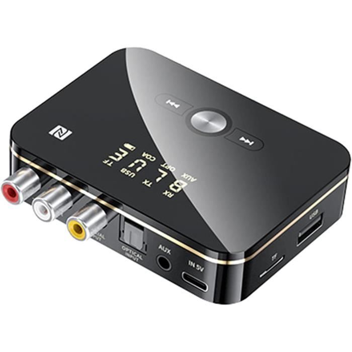 Transmetteur récepteur Bluetooth 5.0 Nfc stéréo 3.5mm aux Jack Rca Optique  Sans Fil Audio Adaptateur Mic Ir Télécommande Pour TV