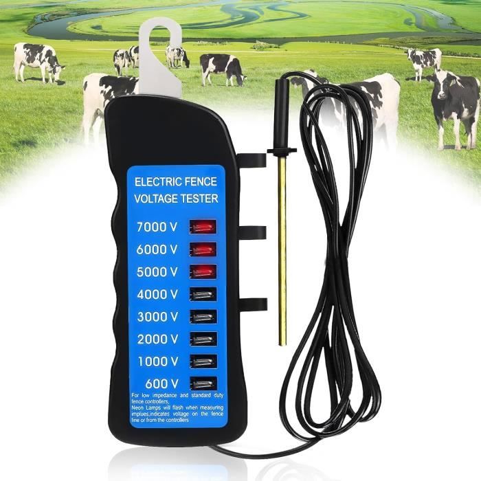 Testeur De Tension De Clôture Électrique 600-7000V - Outil Jardinage Essentiel Pour Fermes Et Enclos