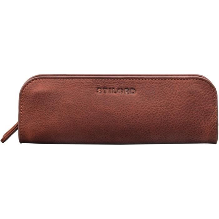 Lot De 6 Pochettes Stylo Cuir PU - Bande élastique Réglable, Pour Cahier, Agenda, Livre, 2 Styles (simple/double)