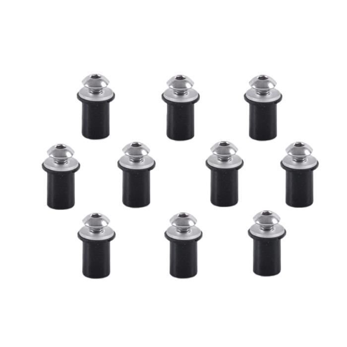 Vis De Garniture Pare-Brise Noir – Boulons à Pointe Pour Harley Touring 1996-2013, Lot De 3, Finition Antirouille