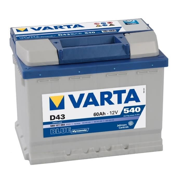 Batterie VARTA Blue Dynamic 60Ah / 540A (D43)