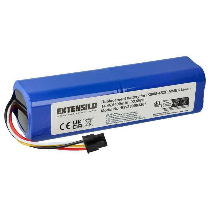 EXTENSILO Batterie compatible avec Dreame D9 Max D9 D10 Plus D10s D10 D9 Pro F9 Bot L10 Ultra robot électroménager (6400mAh