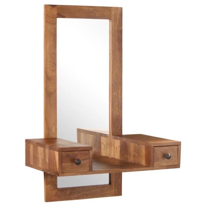 Miroir Mural VidaXL 60x40cm - Verre 5mm, Décoration Salon/salle De Bain, Moderne