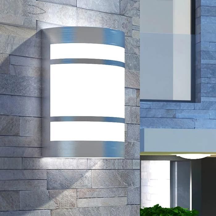 vidaXL Applique Murale Acier Inoxydable Éclairage d'Extérieur Lampe de jardin 42218