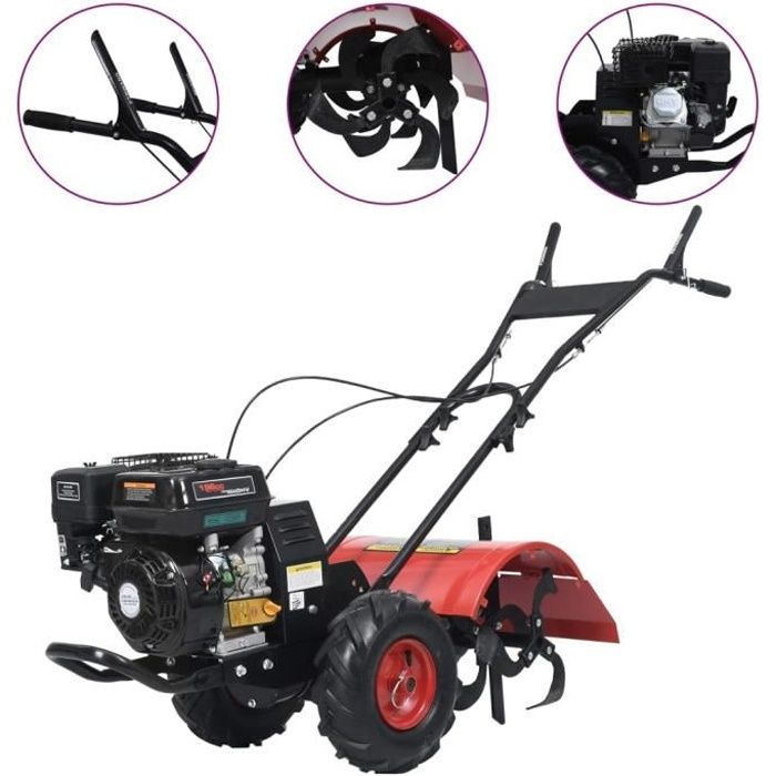 vidaXL Cultivateur à essence 6 5 ch 196 cc - vue 1