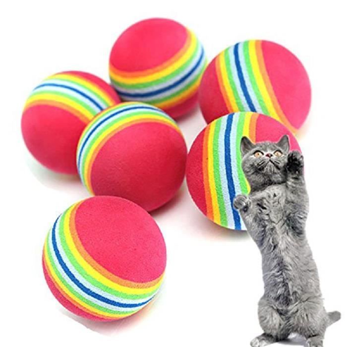 Funyplus Jouet de chat mignon et drôle à bascule balle en peluche élastique chaton jouet balle jouet de chat drôle 
