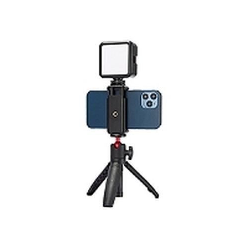 Kit Vlog WE — Trépied réglable micro directionnel et lumière LED pour smartphone caméra et webcam