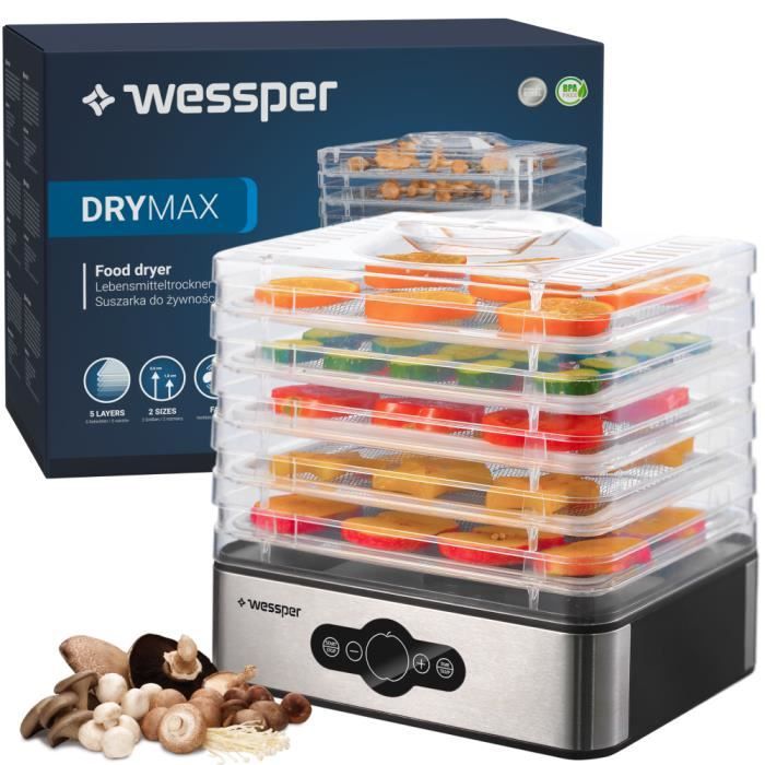 Wessper DryMax Déshydrateur Alimentaire à champignons et fruits 240W