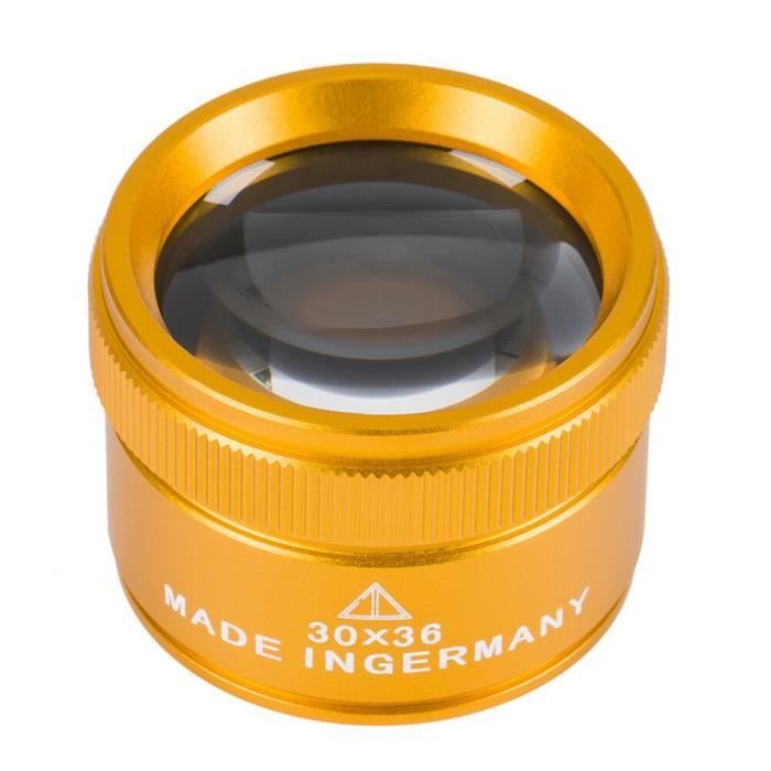 LOUPE OPTIQUE,30X36 YellowLoupe optique portative légère 30X, Loupe