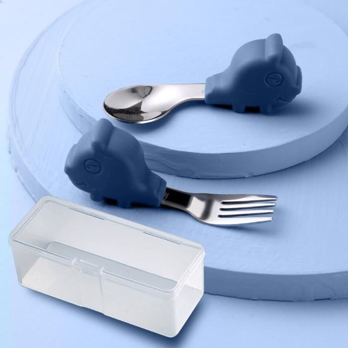 Couverts Bébé 2 Pièces Acier Inoxydable Ours