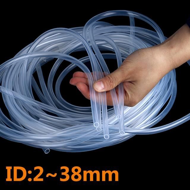 TOP-VIGOR Tube en silicone 12mm DI x 16mm DE 2m / 6,56ft de longueur, tuyauterie en caoutchouc silicone flexible tuyau d'eau et d'air pour pompe de transfert transparent