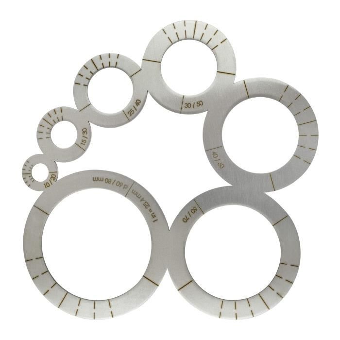 Outil De Découpe Cuir Sxdluzi - Pochoir Cercles Concentriques Métal Pour Artisanat Précis
