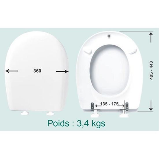 Abattant OLFA uni et declipsable Gris souris 36 x 46 cm Cdiscount Bricolage