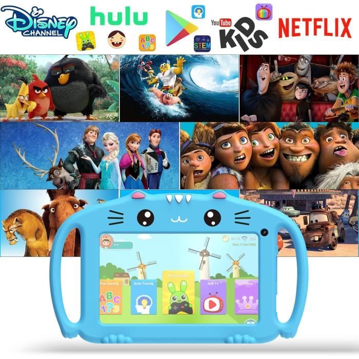 Tablette Educative Pour Enfant - 7 Pouces - 1 Go - ROM 8Go- Quad-Core -bleu