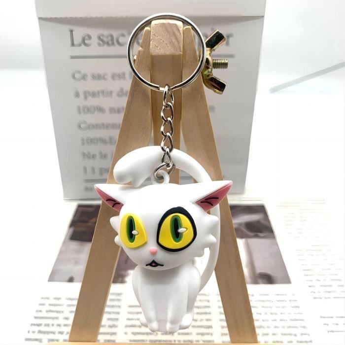 Llavero De Gato Negro Y Blanco Daijin Iwado Suzume De 4,5 X 5,3/6,2 X 2