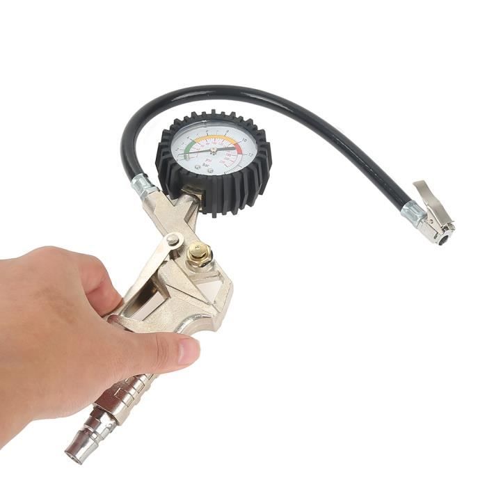 Manomètre Digital Pression Pneus - Précision 2% - 0-60 PSI - Pour Voiture, Moto, Vélo - Portable Et Robuste