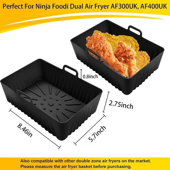 2 Paquet Accessoire Air Fryer,Moule Air Fryer Pour Ninja Foodi Af400Eu  Af300Eu 9.5L,Air Fryer Accessoires,Airfryer Pot Po[x100] - Cdiscount  Electroménager