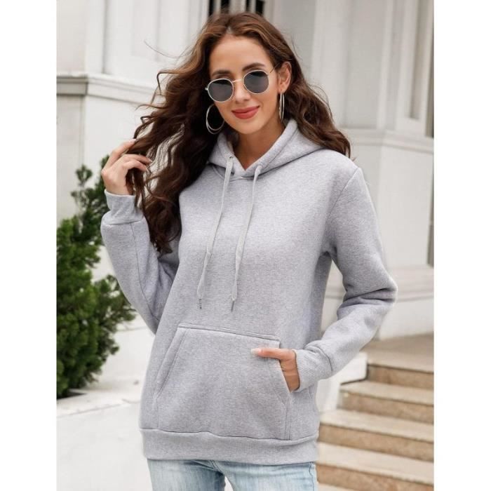 Sweat à capuche épais pour femme