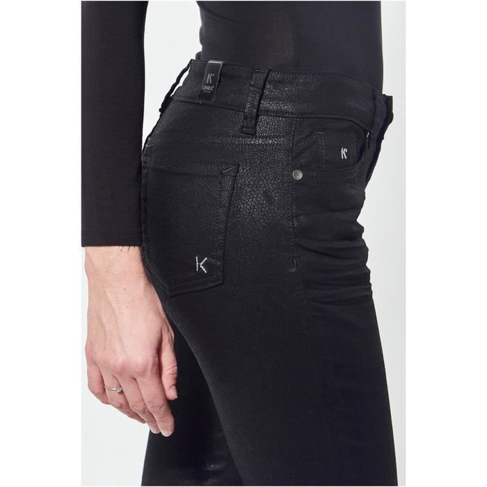 Pantalon slim stretch effet serpent - Kaporal - Femme Noir - Cdiscount Prêt -à-Porter