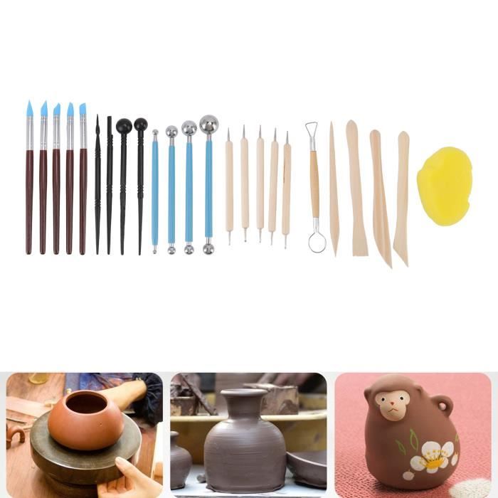 Outils de Sculpture Kit du potier 8 pièces Rougier&Plé chez