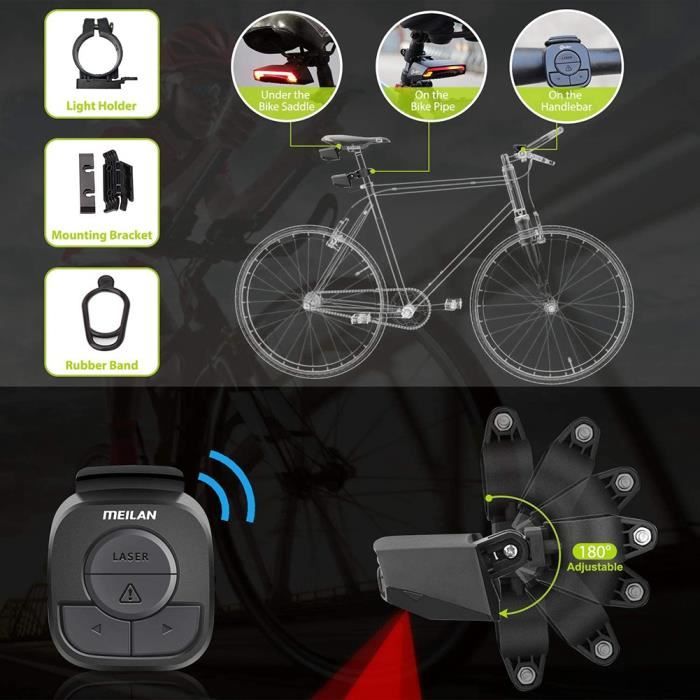 En Stock Smart vélo feu arrière démarrage automatique/arrêt frein détection  IPx6 étanche USB Charge cyclisme queue feu arrière vélo lumière LED, ✓  Meilleur prix au Maroc et ailleurs