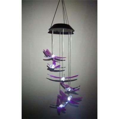 Mobile à Vent 3D En Métal Avec Boule En Verre Multicolore - Décoration Extérieure - 6